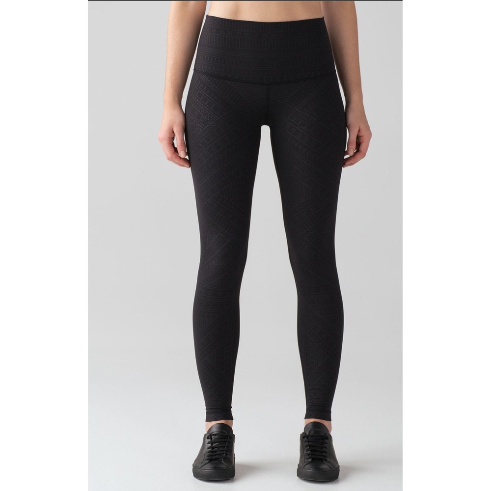 Lululemon Wunder Under Hi-Rise Tight Embossed Full-On Luxtreme 28" Size‎ 10
